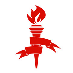 conflagrant torch is in ribbons