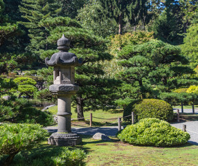 Japanese Stone Lantern. A Japanese stone lantern found in a Japanese garden