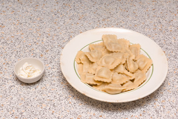 dumplings on a plate