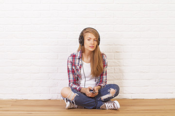 Girl listening to music