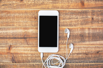Smartphone with headphones