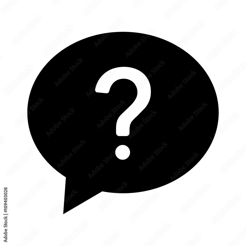 Poster ask question or make a request flat icon for apps and websites