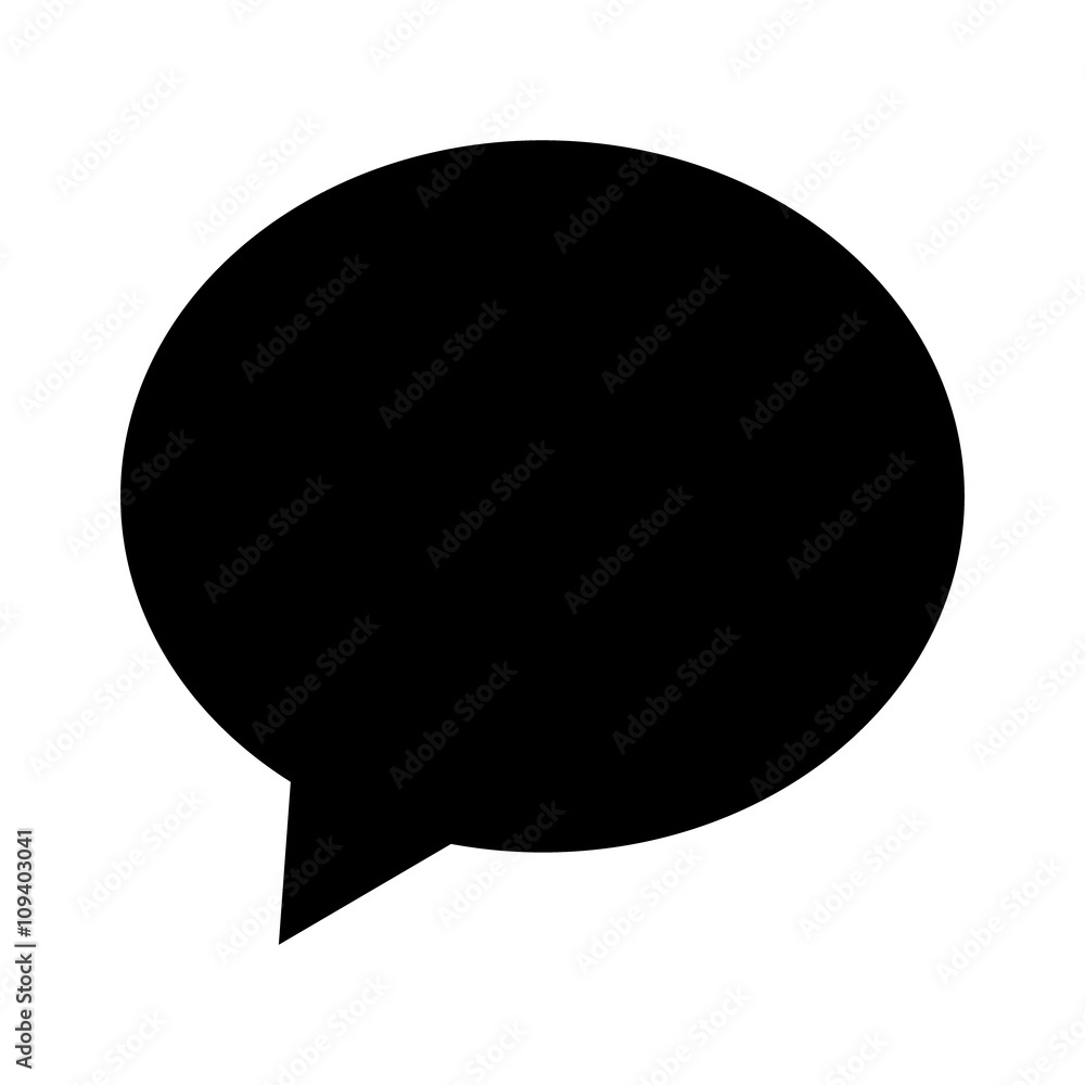 Poster chat bubble or chat message flat icon for messaging apps