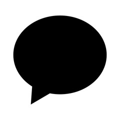 Chat bubble or chat message flat icon for messaging apps