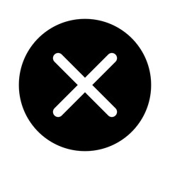 Cancel, close, delete or remove flat icon for apps and websites