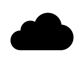 Cloud drive storage or cumulus cloud flat icon for apps and website