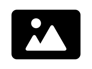 Landscape photo image or picture placeholder flat icon