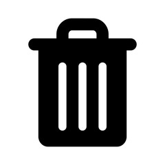 Trash can (rubbish bin) flat icon for apps and websites
