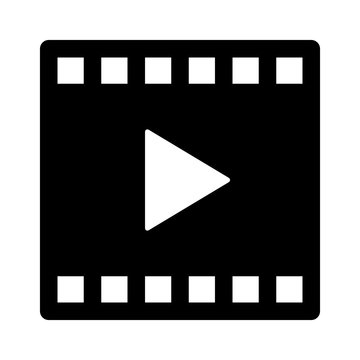 Video or movie clip play flat icon for apps and websites Stock Vector |  Adobe Stock