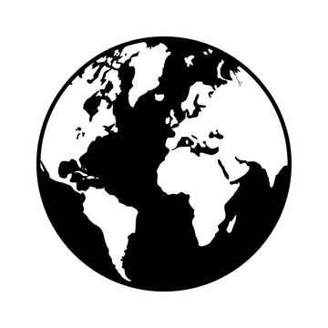 recommend clip art: World map globe or planet earth world map flat icon for apps and websites