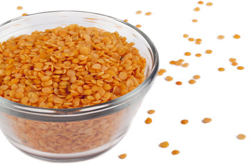 red lentils in bowl