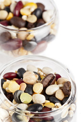 a cup of assorted beans