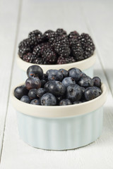 red grapes and blackberries