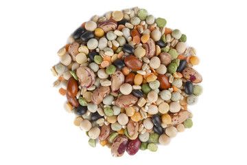 assorted beans in circle shape