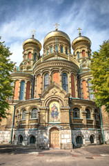 Fototapeta na wymiar Karosta orthodox church in Liepaja