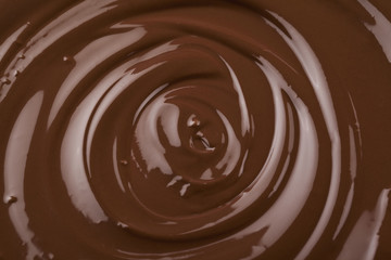 dark melted chocolate