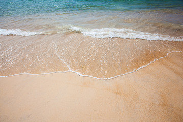 Sea coastline, wave on the beach