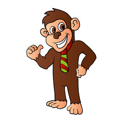  Monkey with tie.