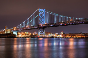 Fototapeta na wymiar Ben Franklin Bridge, Philadelphia