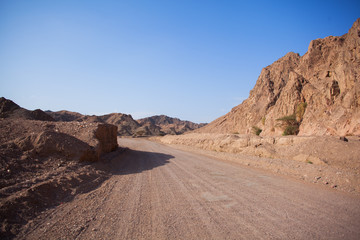 Fototapeta na wymiar Desert road in Israel