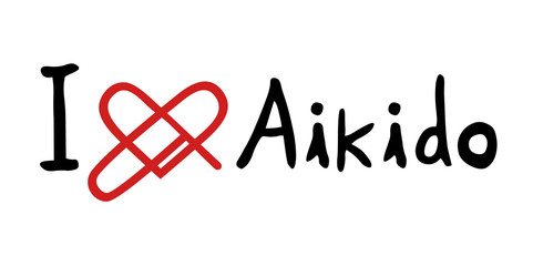 Panele Szklane  Ikona miłości Aikido