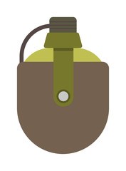 Vector illustration of two military canteens or flasks.