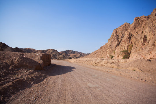Desert road in Israel