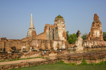 Buddha statue of the old city at Ayutthaya, Thailand