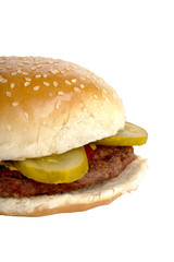 cropped burger sandwich