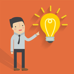 Business man successful flat icon, vector illustration