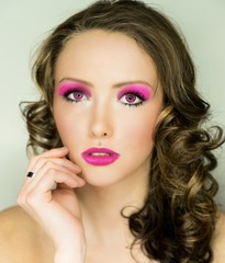 Fototapeta premium Extreme Makeup / Portrait of a pretty woman with Extreme Makeup