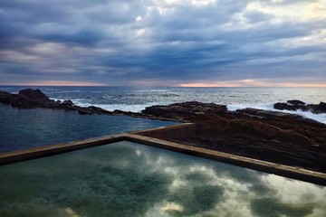 The blue pool for swimming by the sea in Bermagui