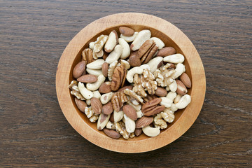 bowl with mixed nuts