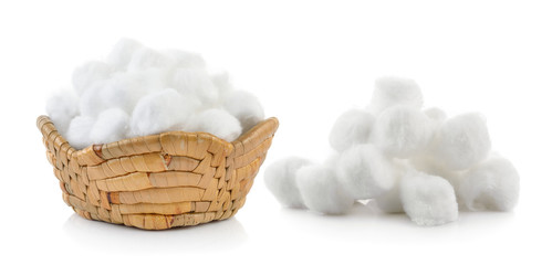 cotton wool on a white background