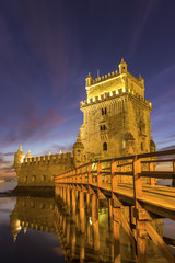 Fototapeta premium The iconic facade of the Tower of Belem