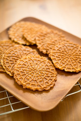Homemade Pizzelle cookie