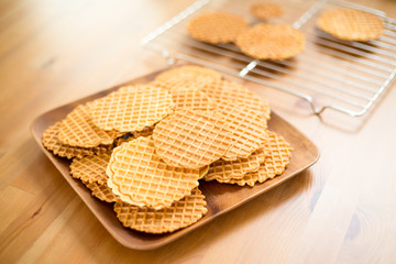 Italian homemade Pizzelle cookie