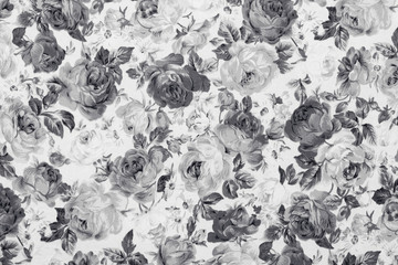 Rose Fabric background,vintage black and white