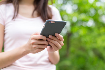 Woman use of smartphone