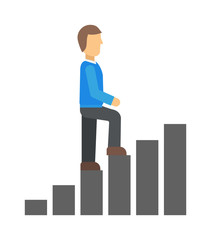 Career track vector illustration.