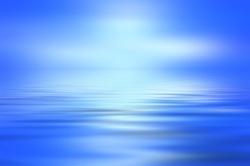 Blauer Hintergrund mit Wasser und Sonne
