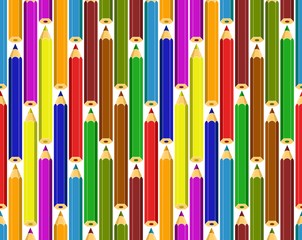 seamless background with colored pencils.
