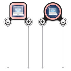 Fototapeta premium Two abstract frames for your text and laptop