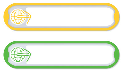 Obraz premium Colored frames for any text with hand written arrow