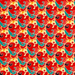 flower petals abstract seamless pattern