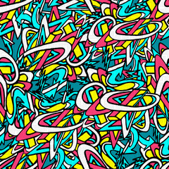 Fototapeta premium Graffiti Background seamless pattern