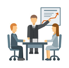 Business meeting vector illustration.