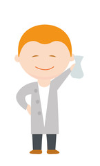 Beruf Chemiker Vektor freigestellt