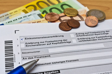 Finanzamt Steuererkl&auml;rung ausf&uuml;llen