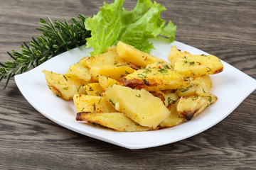 Baked potato with dill